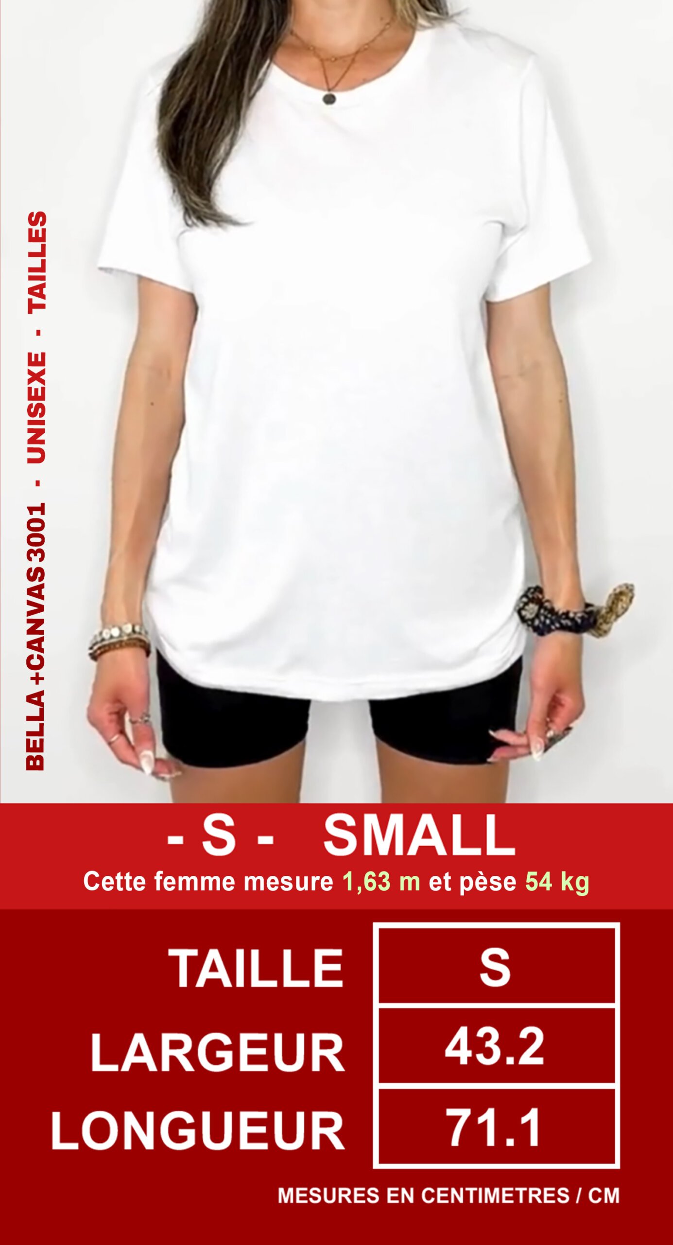 Chinguero-BellaCanvas3001-Photos-Tailles-Femmes-SMALL