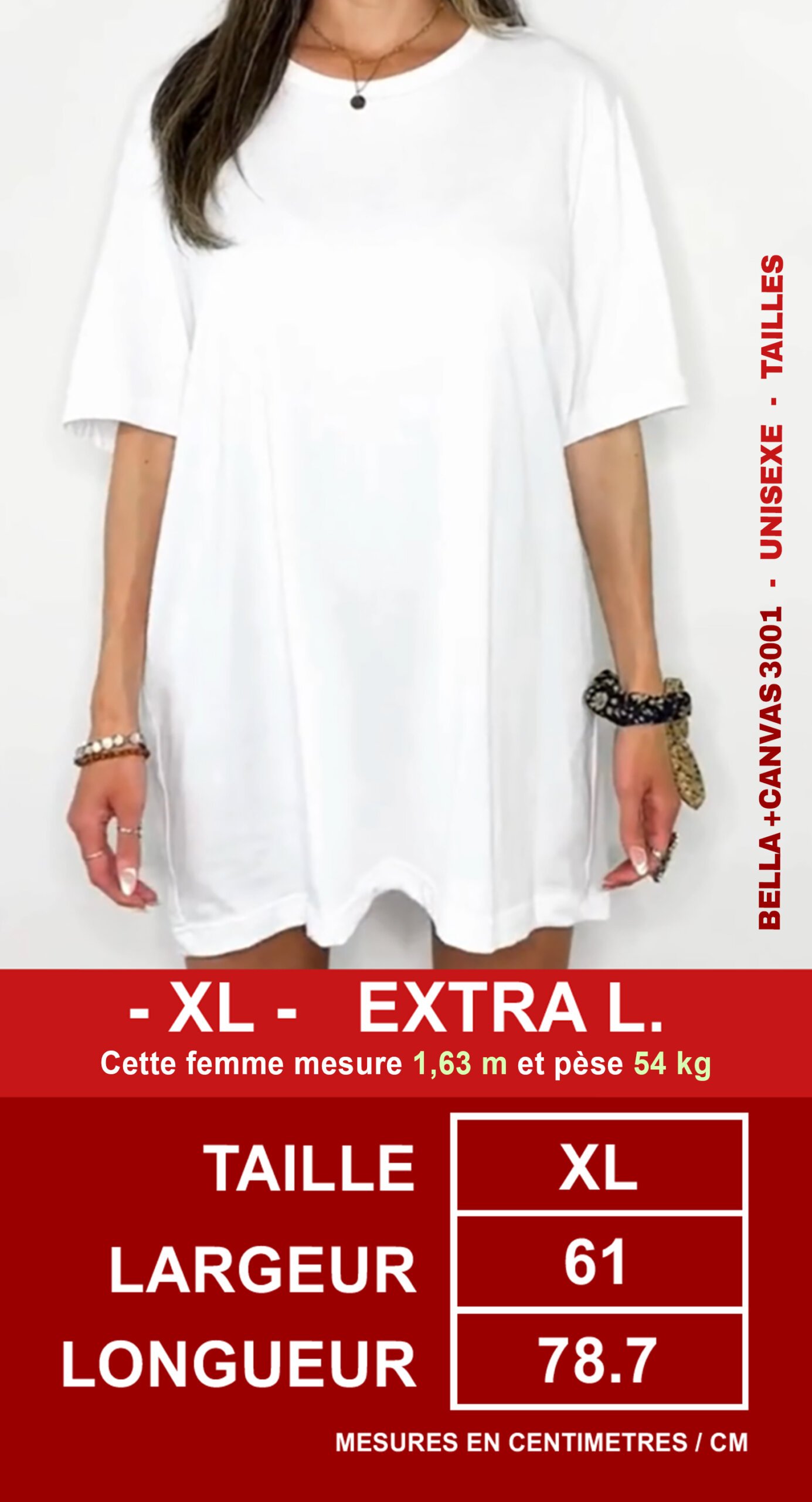 Chinguero-BellaCanvas3001-Photos-Tailles-Femmes-XL