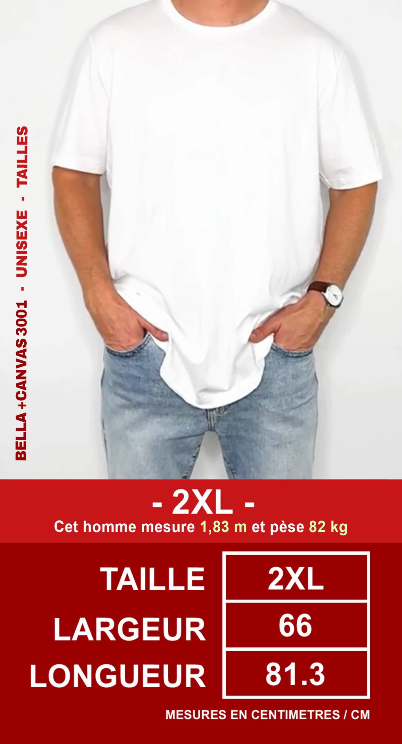 Chinguero-BellaCanvas3001-Photos-Tailles-Hommes-2XL