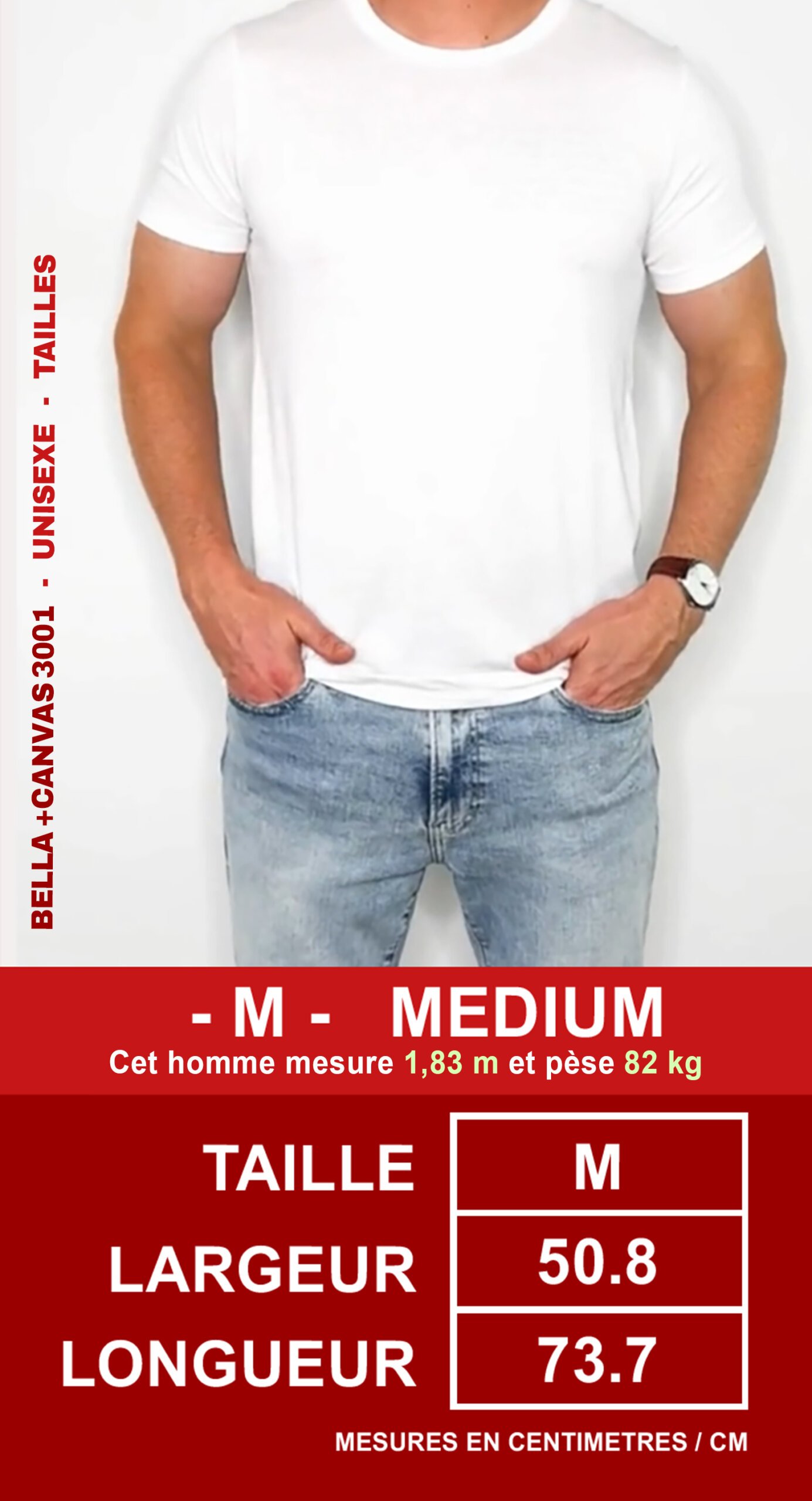 Chinguero-BellaCanvas3001-Photos-Tailles-Hommes-M